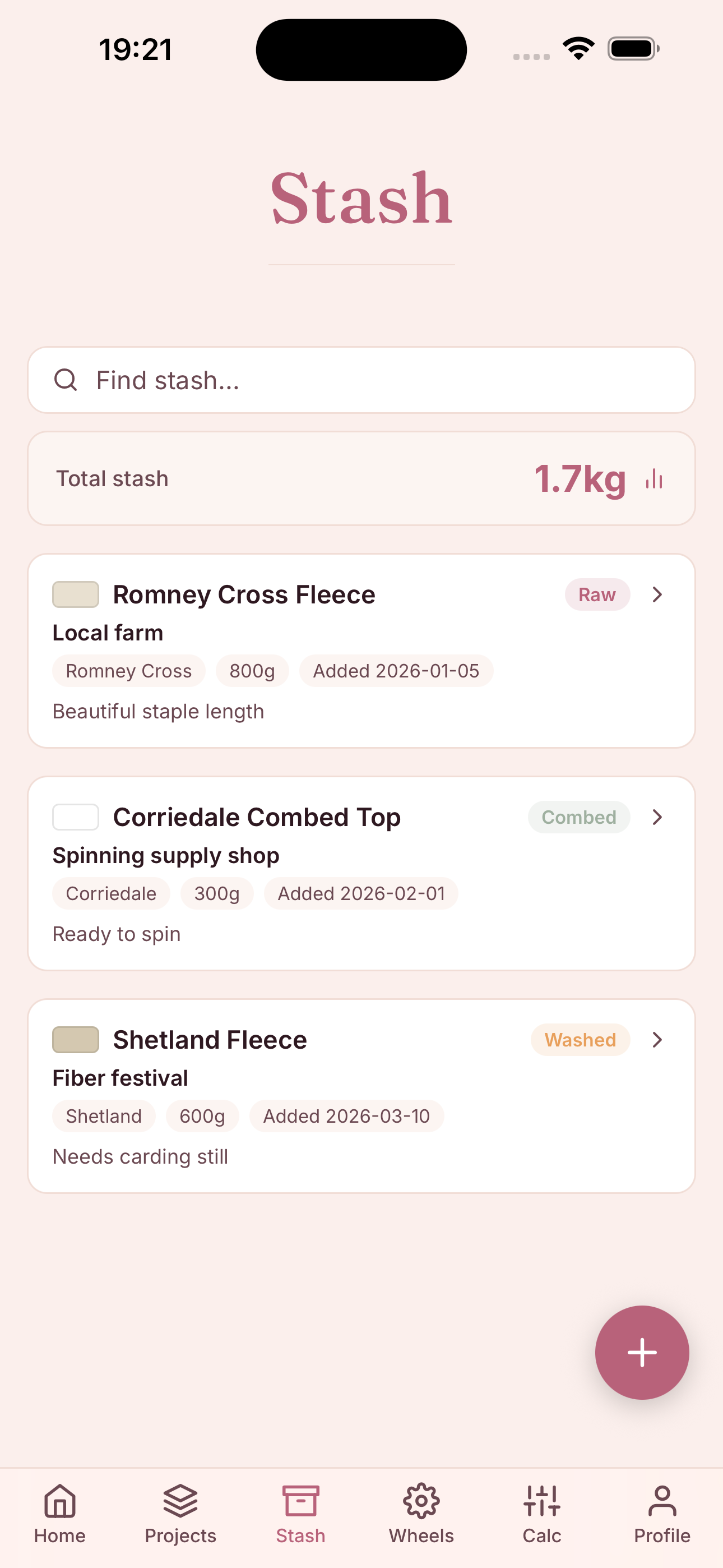 Stash screen